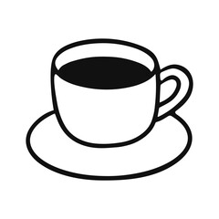 Cup of coffee isolated vector on white background