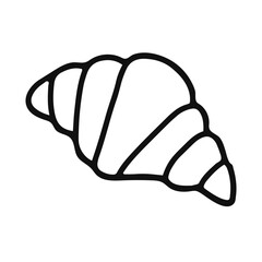 Croissant isolated vector on white background