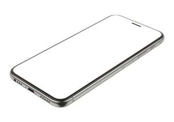 Modern Smartphone Device with Blank Display for Digital Interface and Communication