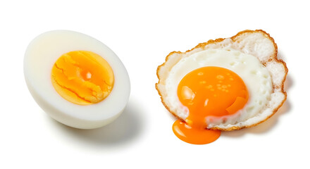 Perfect Eggs: Hard-Boiled vs. Runny Fried Egg Comparison new idea