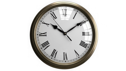 Classic Gold Clock With Roman Numerals On Black