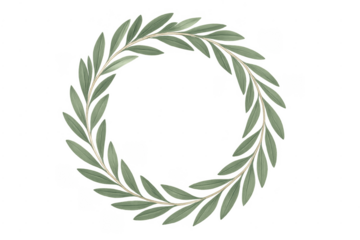 Olive wreath frame symbolizing peace and victory