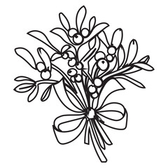 Festive Mistletoe Bunch