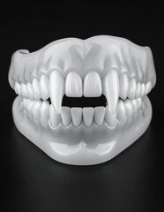 Vampire Fangs - A Close-Up of the Iconic Halloween Accessory.