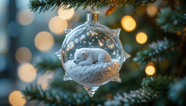 Polar Bear Ornament A Winter Wonderland Christmas Decoration