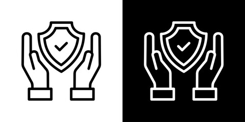 Trust Icon Vector Illustration. Fresh Line Design Built For Creative Flexibility In Light And Dark Versions.