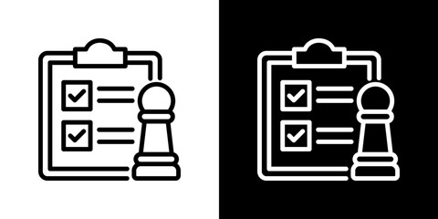 Plan Icon Vector Illustration. Fresh Line Design Built For Creative Flexibility In Light And Dark Versions.