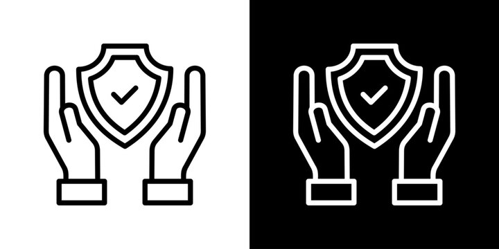 Trust Icon Vector Illustration. Fresh Line Design Built For Creative Flexibility In Light And Dark Versions.