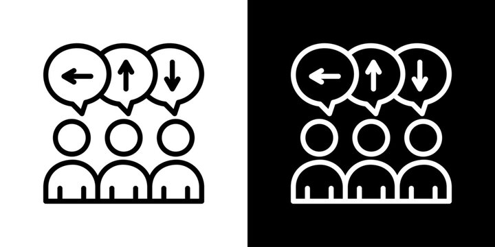 Diversity Icon Vector Illustration. Fresh Line Design Built For Creative Flexibility In Light And Dark Versions.