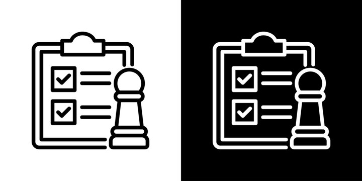Plan Icon Vector Illustration. Fresh Line Design Built For Creative Flexibility In Light And Dark Versions.