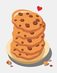 illustration a stack of cookies
