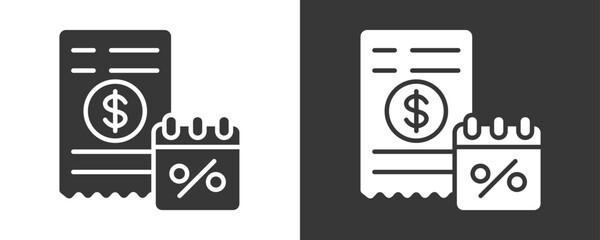 Tax Icon Set Vector Collection Isolated In Black And White