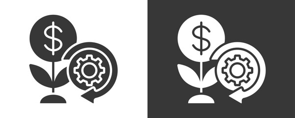 Roi Icon Set Vector Collection Isolated In Black And White