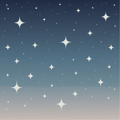 Naklejka premium Sparkling Stars and Dots on a White Background.