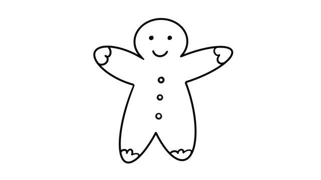 gingerbread man isolated on white