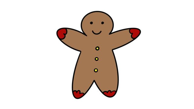 gingerbread man isolated on white