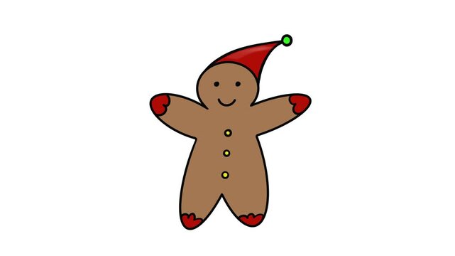 gingerbread man isolated on white