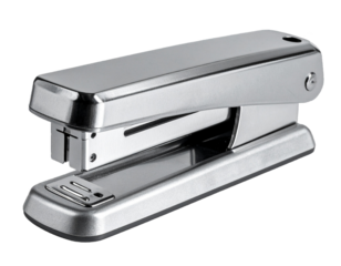 Metal Stapler Isolated on Transparent Background