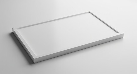 White Rectangular Tray Mockup on a Light Background