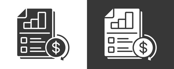 Report Icon Set Vector Collection Isolated In Black And White