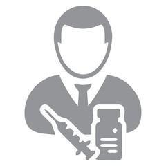 Doctor with vaccine vial