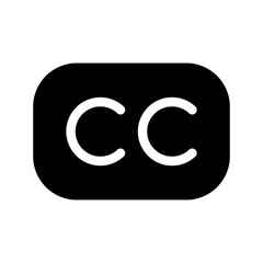 Subtitle Icon Vector Symbol Design Illustration
