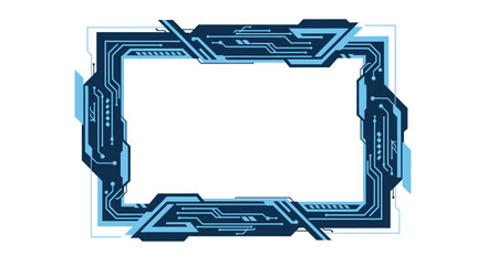 Futuristic Digital Frame Technology Border.