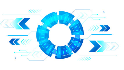 Futuristic circle HUD interface technology circle design. Abstract technology background Hi-tech communication concept innovation background