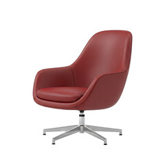 red leather armchair