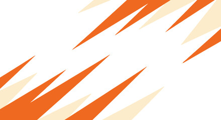 Abstract Orange and Yellow Shapes on White Background.