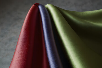 close up of silky fabric