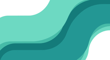 Abstract wavy background with shades of green and white.