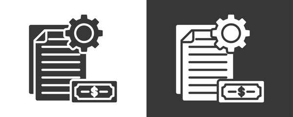 Money Icon Set Vector Collection Isolated In Black And White