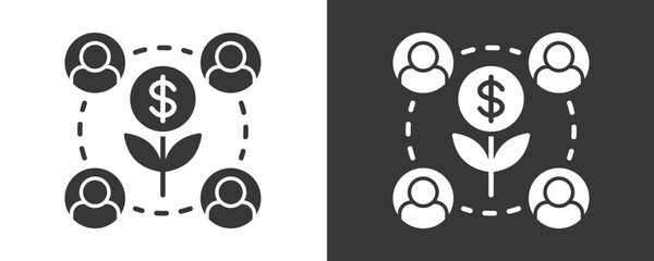 Investor Icon Set Vector Collection Isolated In Black And White