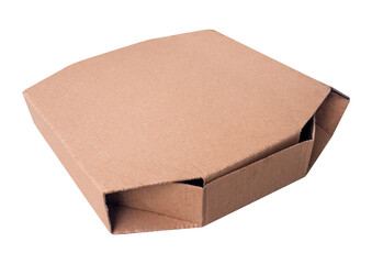 pizza cardboard box isolated on white