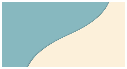 Fototapeta premium Abstract Wavy Background with Teal and Cream Colors.