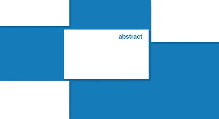 Abstract Geometric Design with Blue and White Squares.