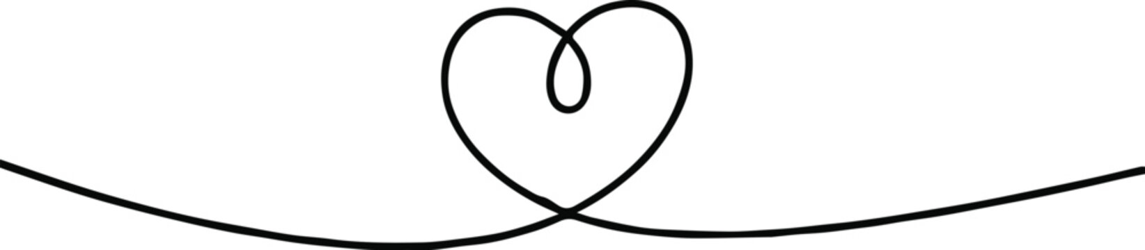 heart single line shape vector emblem outline logo