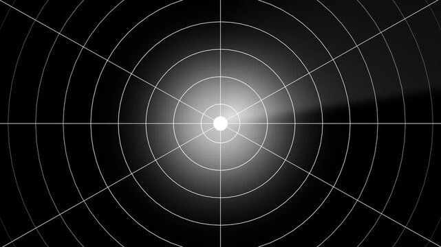 Radar .Digital realistic radar with targets on monitor in searching. Air search. Military search system.4K Video