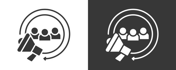 Customer Icon Set Vector Collection Isolated In Black And White