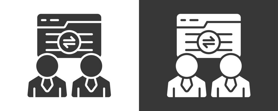 Visitors Icon Set Vector Collection Isolated In Black And White