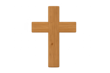 Wooden christian cross symbolizing faith and spirituality concept