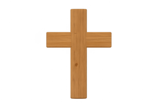 Wooden christian cross symbolizing faith and spirituality concept