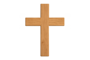 Wooden christian cross symbol representing faith and spirituality