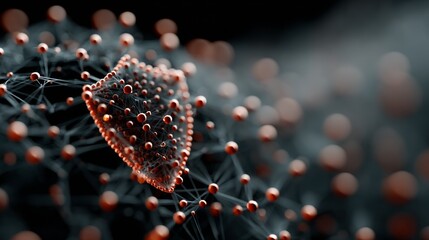 Intricate molecular network abstract visualization, representing data science, digital connections, and complex systems in a futuristic style.