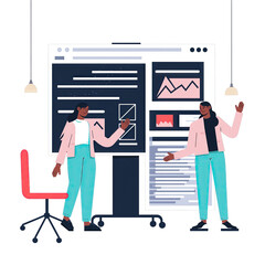 Diverse Team Celebrating Project Success in Modern Office Flat Illustration Style with Bold Clean Shapes and Vibrant Colors Against a Transparent Background