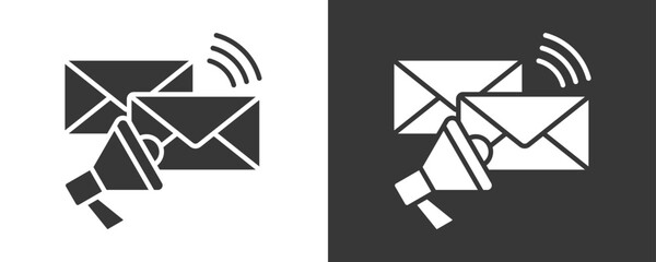 Email Marketing Icon Set Vector Collection Isolated In Black And White