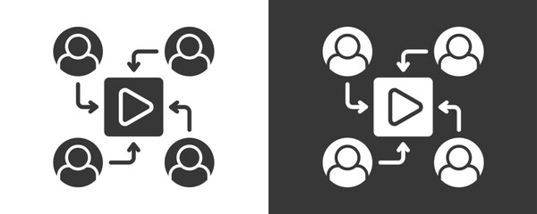 Suscribe Icon Set Vector Collection Isolated In Black And White