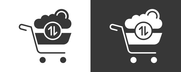 Shopping Icon Set Vector Collection Isolated In Black And White