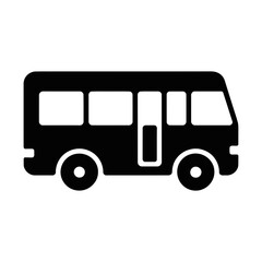 old fashioned bus glyph icon